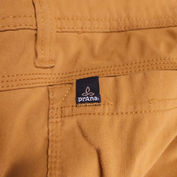 Prana Stretch Zion Hiking Pants Mens 36x32(31) Straight Fit Trail Stretch Orange - Picture 10 of 16